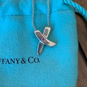 Paloma Picasso for Tiffany pink Ruby X necklace.